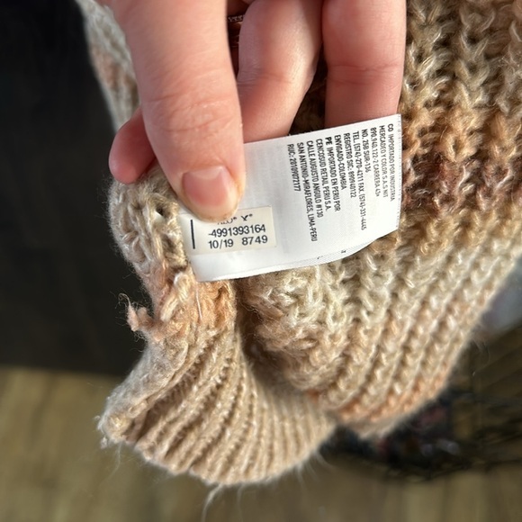 American Eagle Knit Sweater Brown and Caramel Striped size Extra Small - Picture 6 of 6